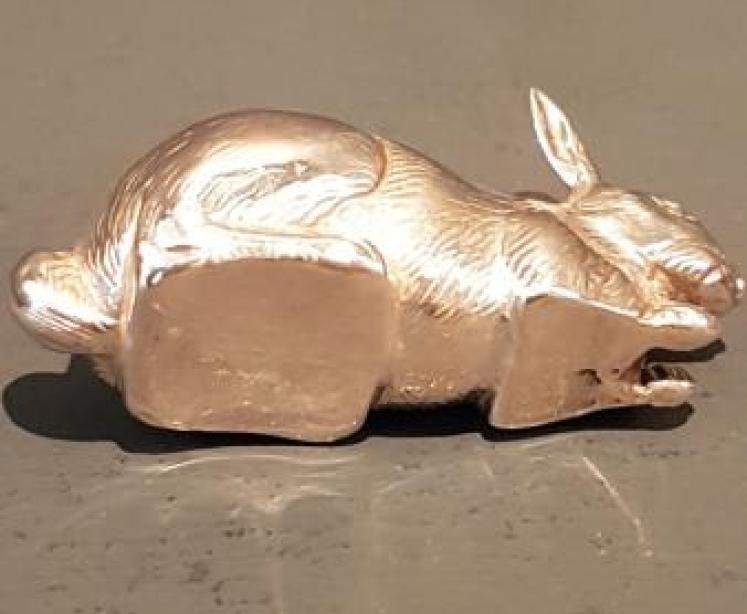 Antique Silver Rabbit Pin Cushion - Image 4