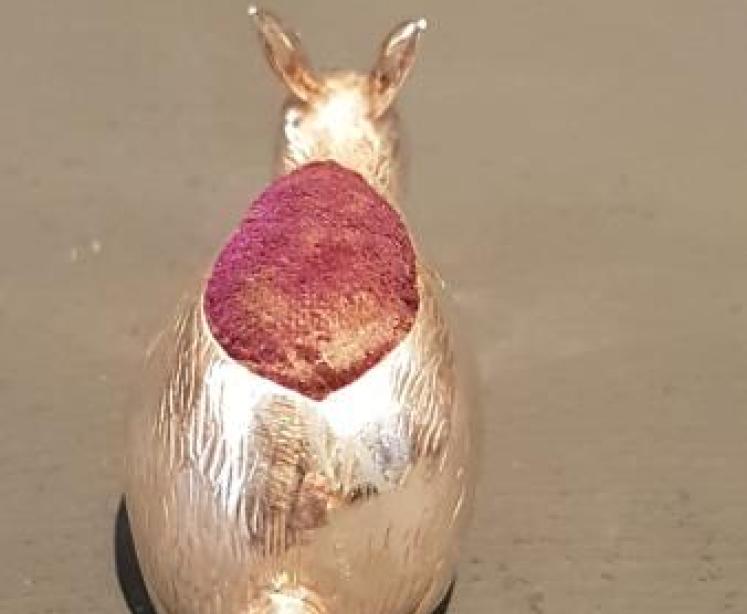 Antique Silver Rabbit Pin Cushion - Image 5