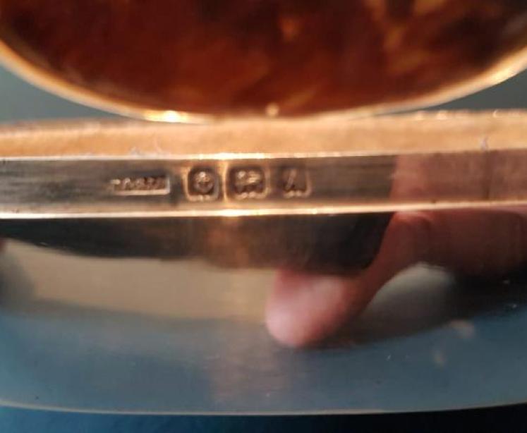 George V Silver and Tortoise Shell Ring Box - Image 4