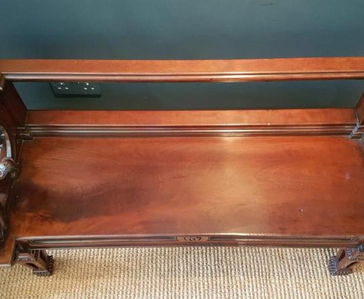 Superb Early Victorian Mahogany Hall Bench - Image 4