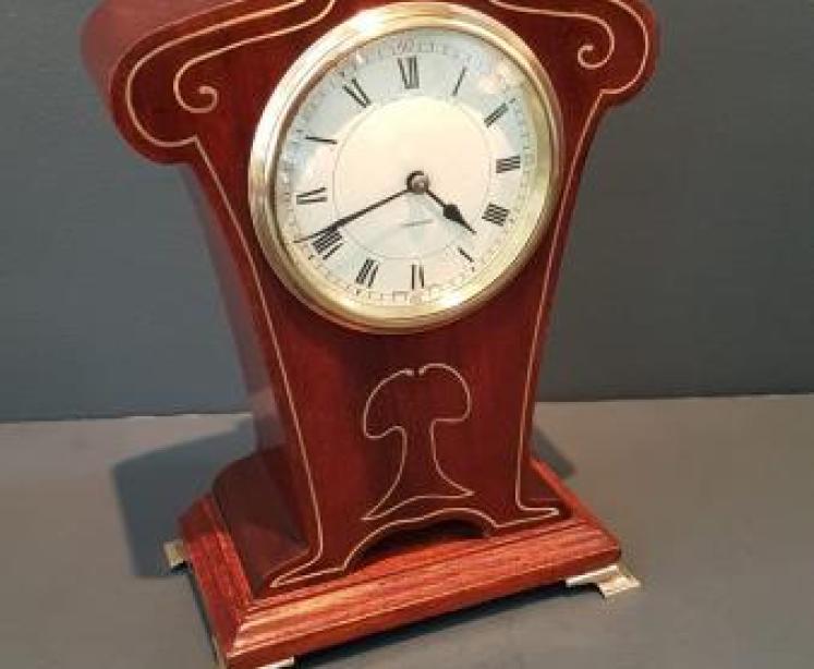 Fine Quality Brass Inlaid Edwardian Mantel Clock - Image 1