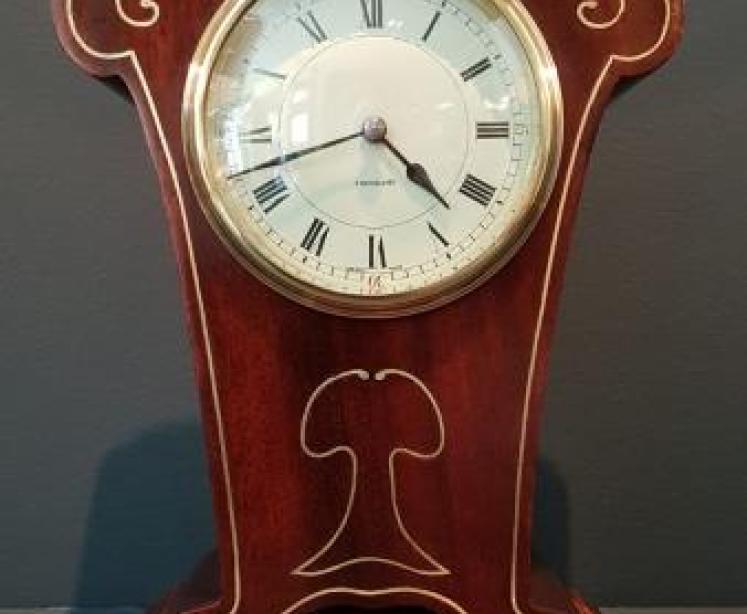 Fine Quality Brass Inlaid Edwardian Mantel Clock - Image 4