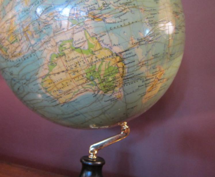Large Phillip's 14" Plaster Terrestrial Globe - Image 5