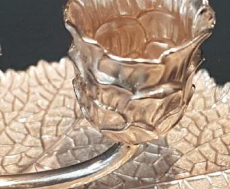 Regency Period Silver Leaf Taper Stick - Image 6