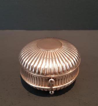 Superb Cast Silver Travelling Ink Well