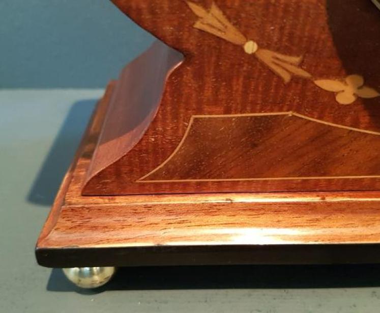 Superb Figured Mahogany Inlaid Mantel Clock - Image 6