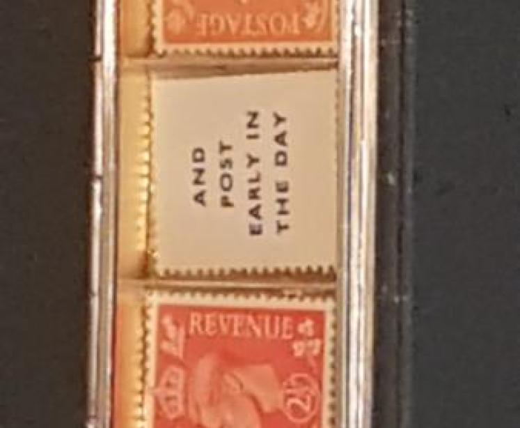 Silver Glass Top Three Section Stamp Box - Image 4