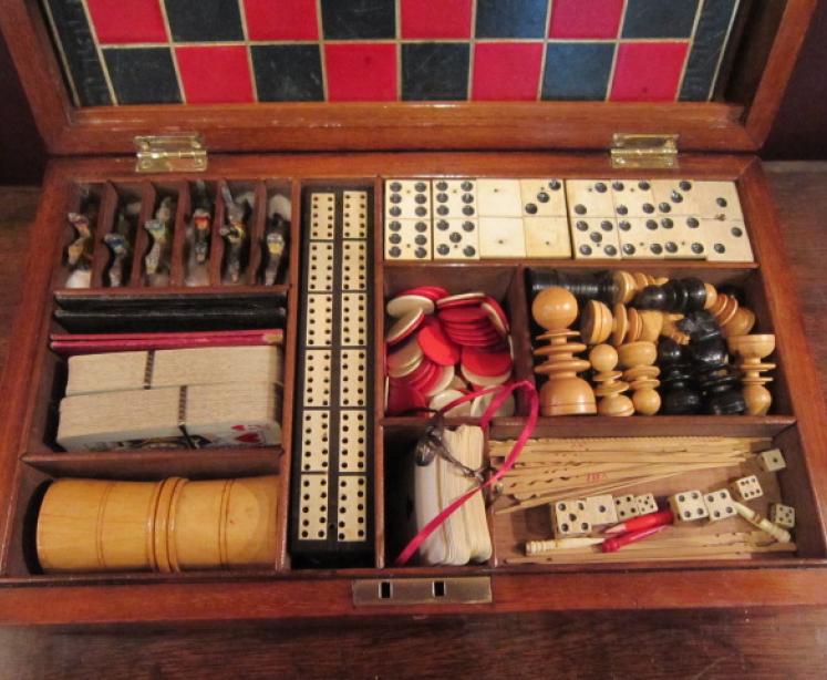 Complete Victorian Mahogany Games Compendium - Image 2