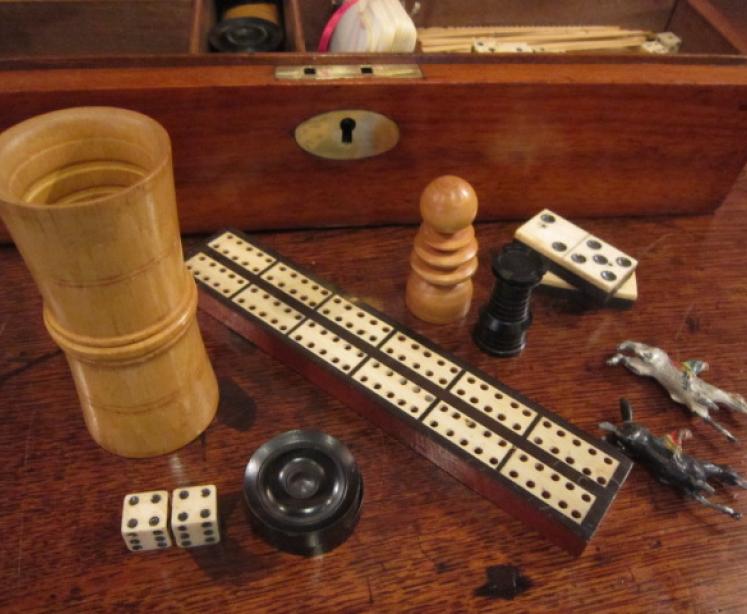 Complete Victorian Mahogany Games Compendium - Image 4