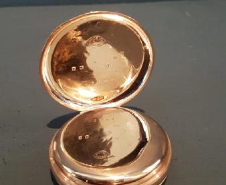 George V 9ct Chester Gold Pocket Watch - Image 7