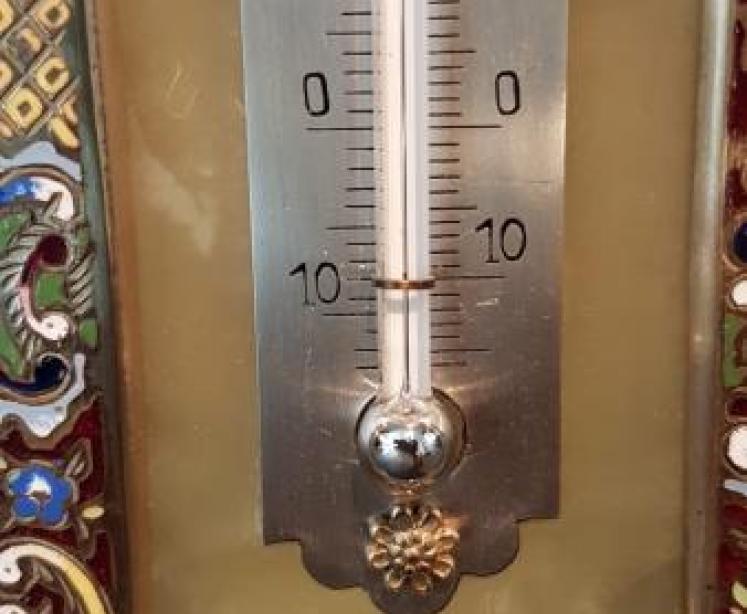 Victorian Champeleve Enamel Desktop Thermometer - Image 7