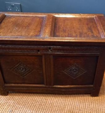 Small George I Period Oak Coffer c.1720