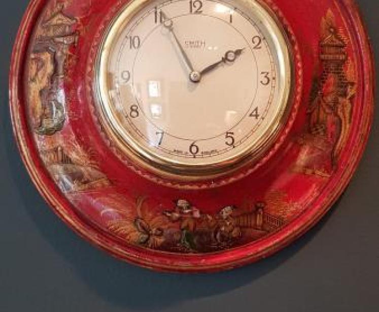 George V Period Chinoiserie Cased Wall Clock - Image 1