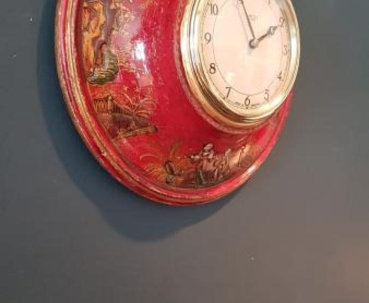 George V Period Chinoiserie Cased Wall Clock - Image 2