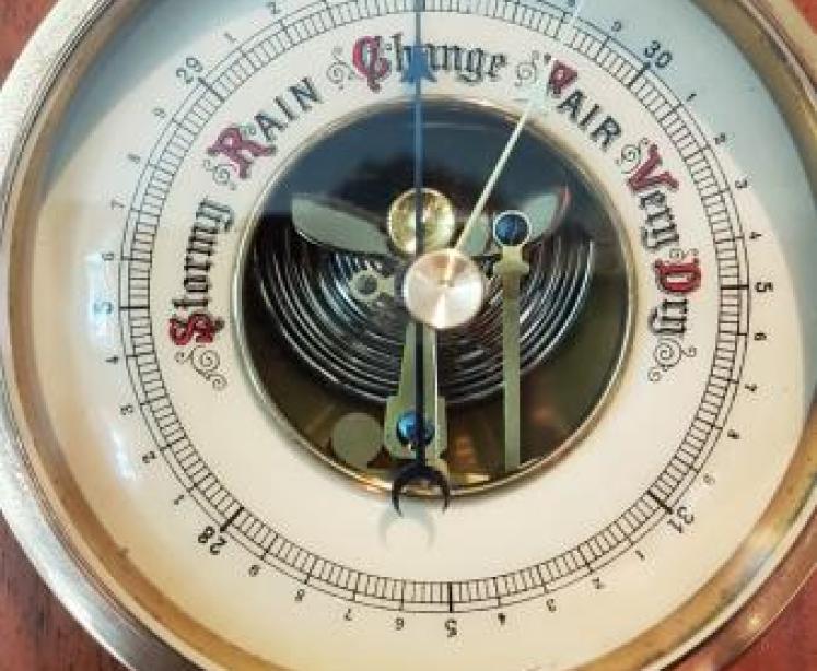 Quality Edwardian Inlaid Mahogany Barometer - Image 4