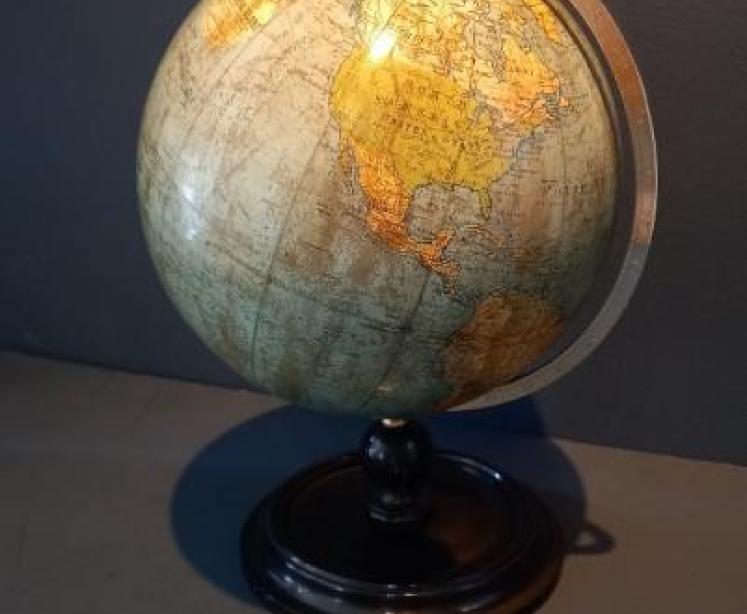 Phillips of London 9" Papier Mache Terrestrial Globe - Image 1