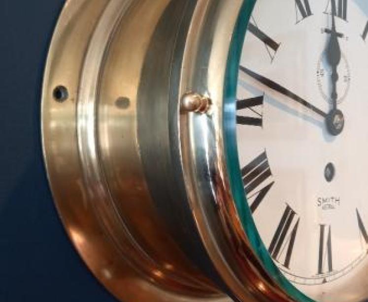 Antique Smith's Astral 8 Day Ship's Wall Clock - Image 4