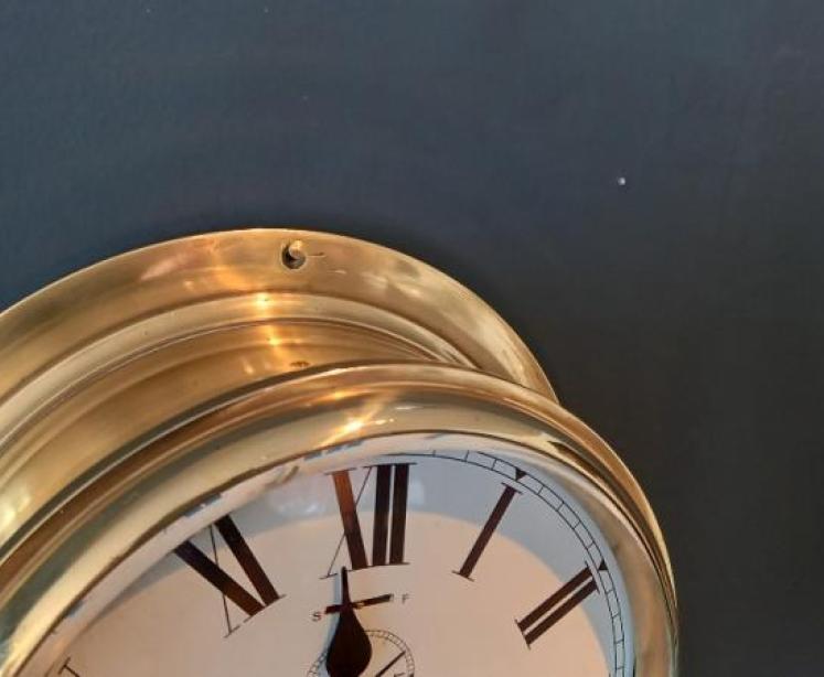 Antique Smith's Astral 8 Day Ship's Wall Clock - Image 5