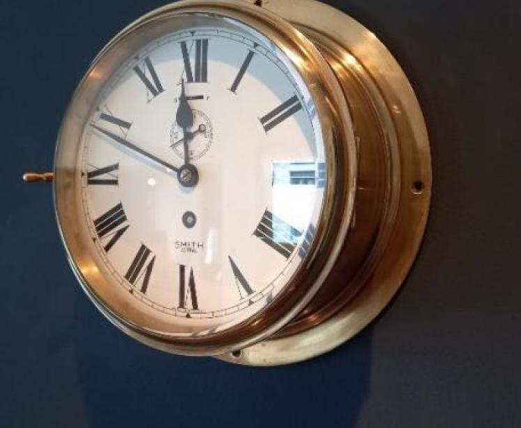 Antique Smith's Astral 8 Day Ship's Wall Clock - Image 7