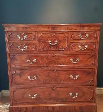 Stunning Quality Early Victorian Figured Walnut Chest of Drawers