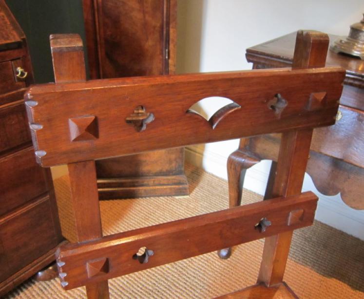 Rare Arts & Crafts Walnut Metamorphic Library Steps - Image 4