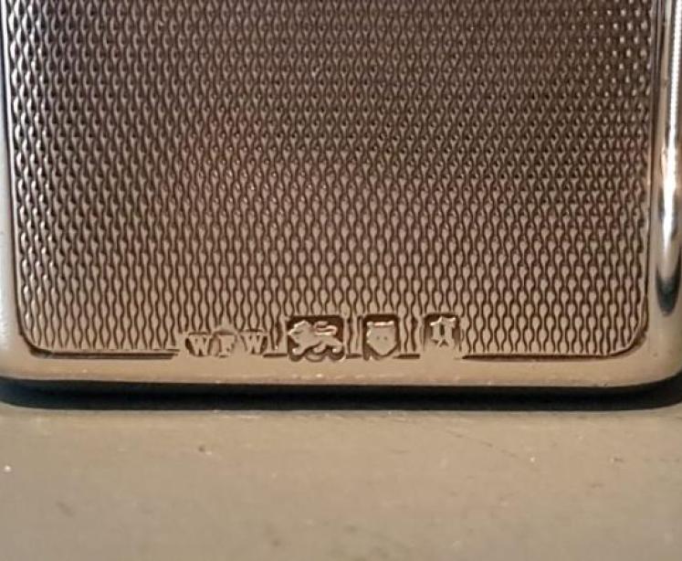 Set of Four Engine Turned Silver Flasks - Image 3