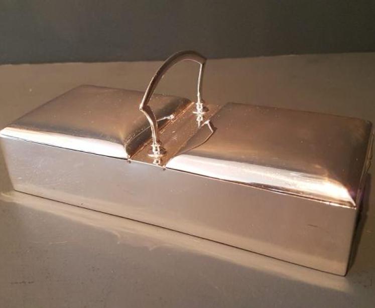 Edwardian Silver Two Section Table Box - Image 1