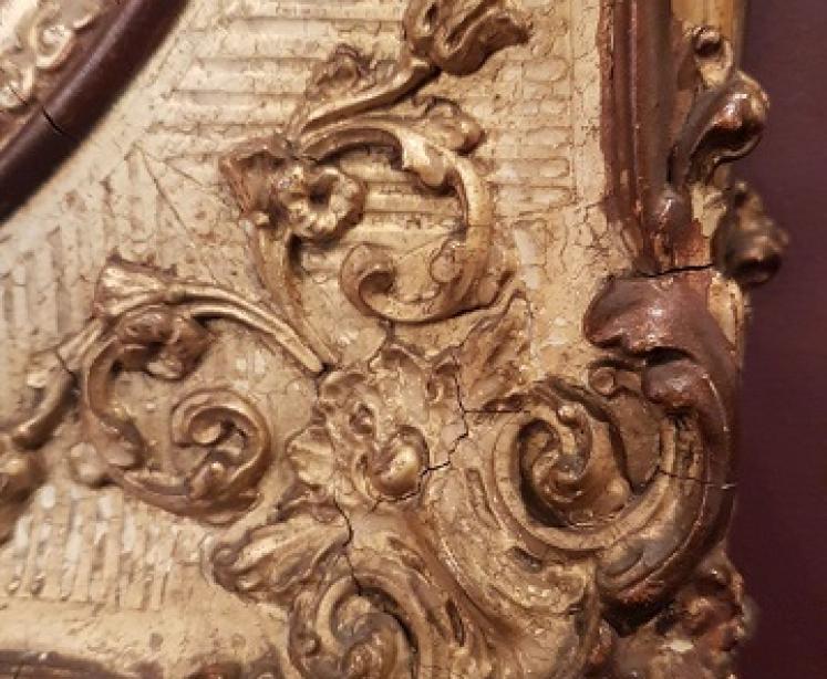 Original Mid Victorian Plaster Gilt Rococo Mirror - Image 3