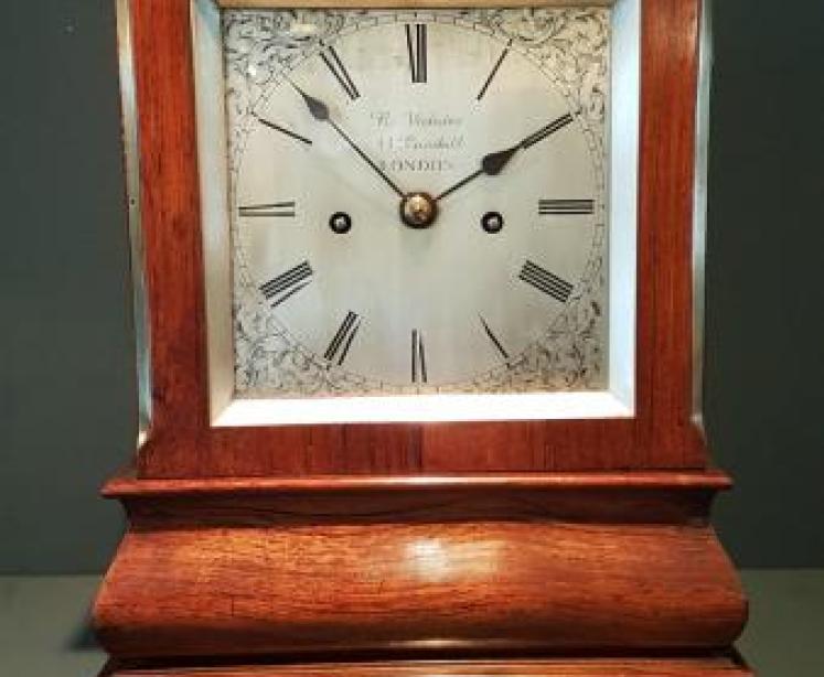 Fine Regency Rosewood Double Fusse Bracket Clock - Image 1