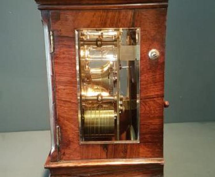 Fine Regency Rosewood Double Fusse Bracket Clock - Image 4