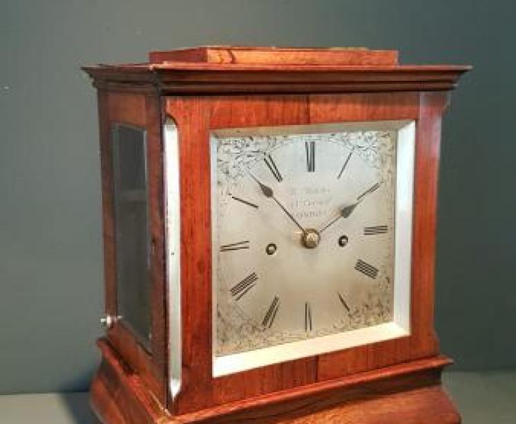 Fine Regency Rosewood Double Fusse Bracket Clock - Image 7