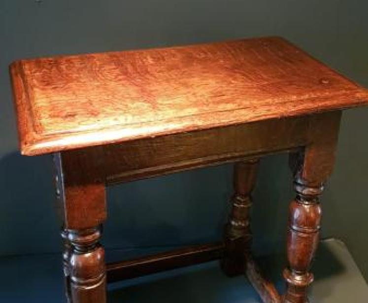 George III Oak Joint Stool  - Image 1