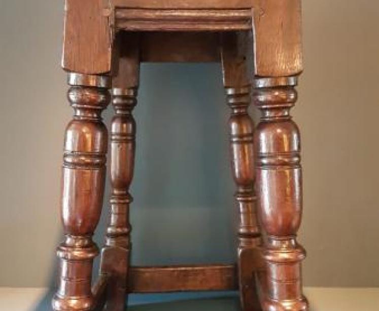 George III Oak Joint Stool  - Image 3