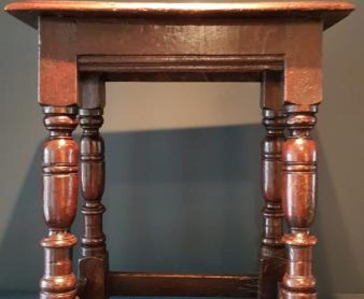 George III Oak Joint Stool  - Image 4