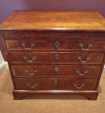 Outstanding George I Period Walnut Brushing Slide Chest