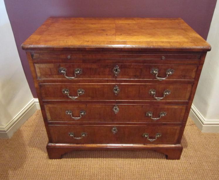 Outstanding George I Period Walnut Brushing Slide Chest - Image 1