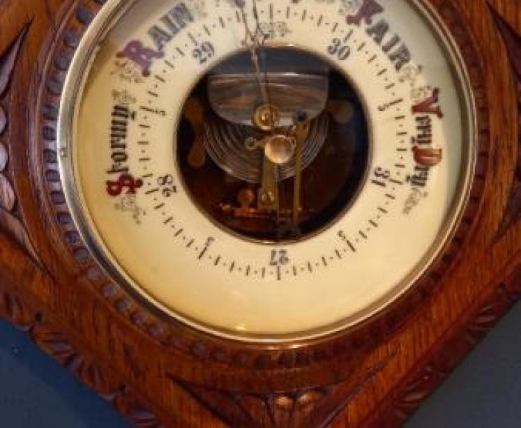 Victorian Diamond Shaped Skeletonised Works Barometer - Image 2