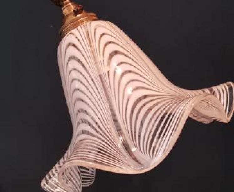 Edwardian Brass Desk Lamp and Shade - Image 2