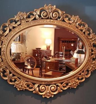 Impressive Oval Gilt Mirror