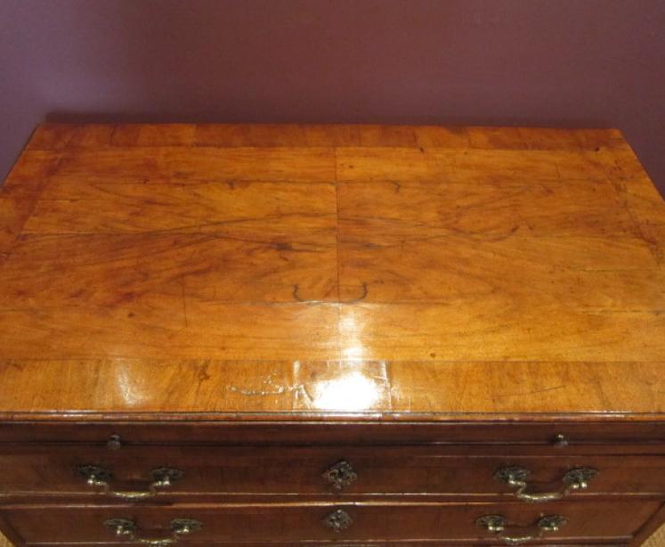 Outstanding George I Period Walnut Brushing Slide Chest - Image 5