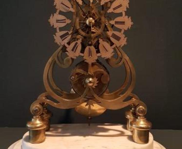 Victorian Single Fusse Skeleton Clock - Image 2