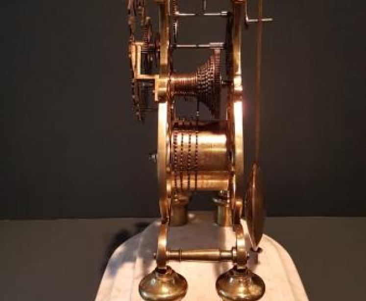 Victorian Single Fusse Skeleton Clock - Image 4