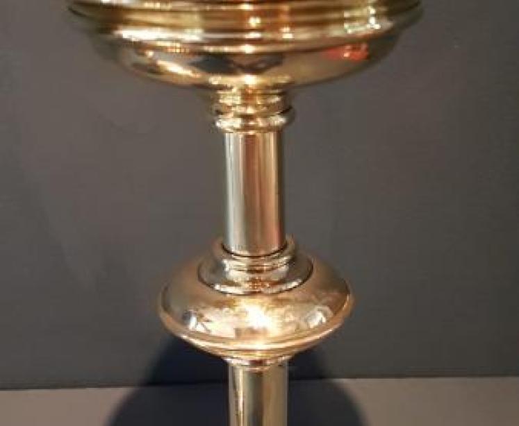 Pair Stylish Victorian Church Candlesticks - Image 5