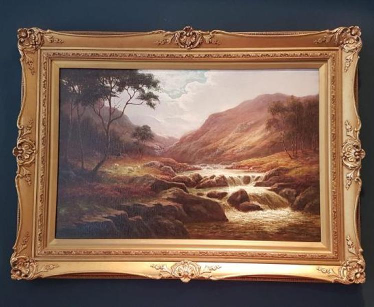 Antique Oil on Canvas by William Mellor - Image 1