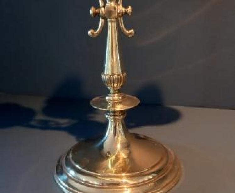 Superb Pair of George III Period Solid Brass Candleabra - Image 5