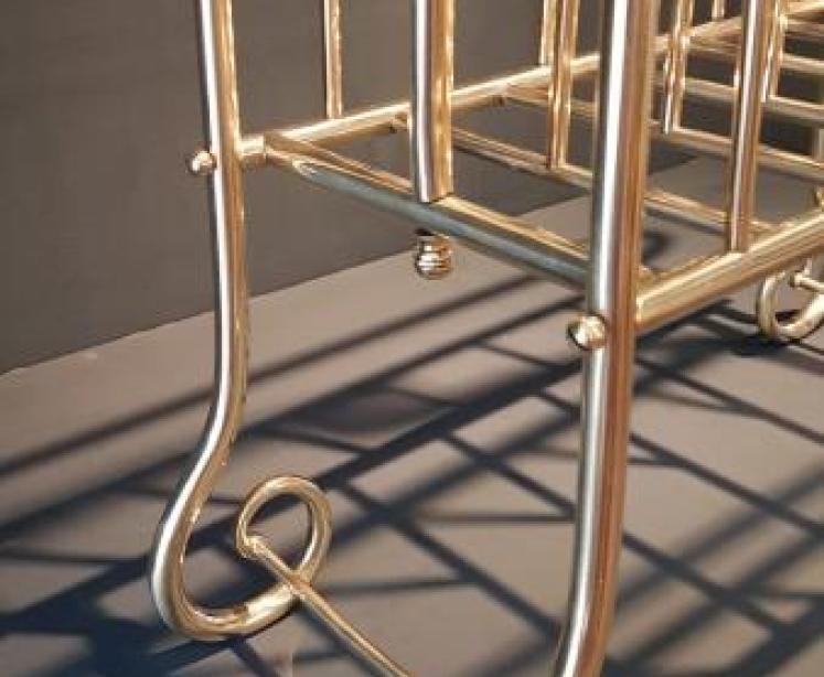 Victorian Brass Magazine Rack - Image 3