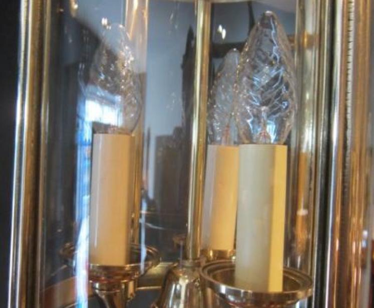 Superb Edwardian Bowed Glass Hall Lantern - Image 5