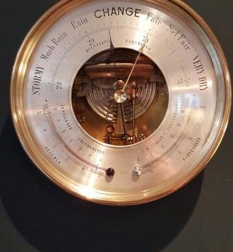 Superb Victorian Brass Cased Marine Barometer