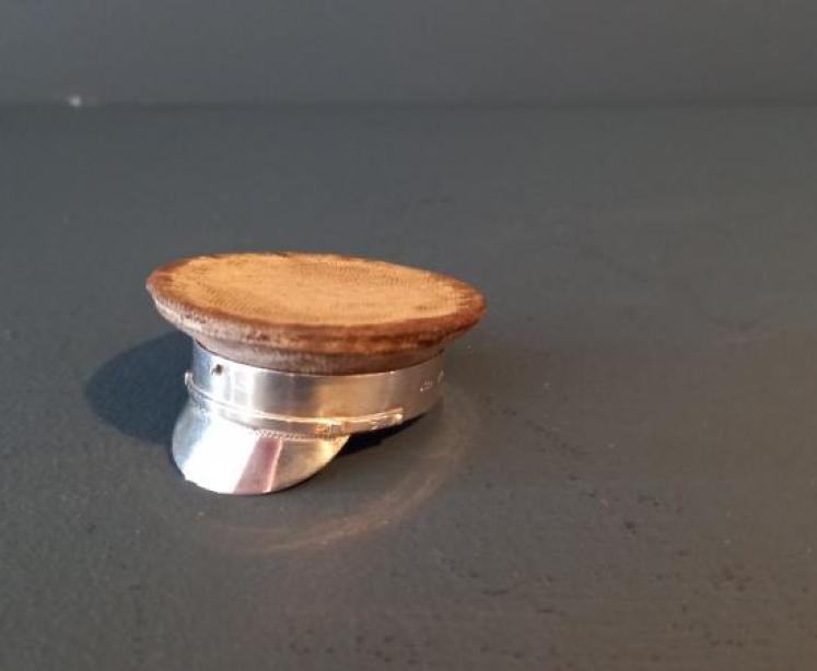 George V Period Silver Novelty Captain's Hat Pin Cushion - Image 1