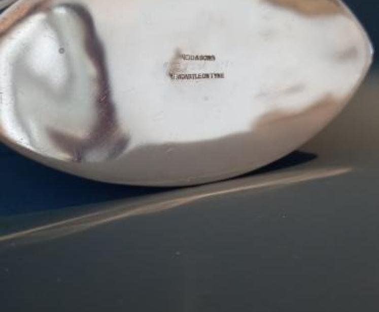 George V Period Silver Oval Dished Top Tea Caddy - Image 5